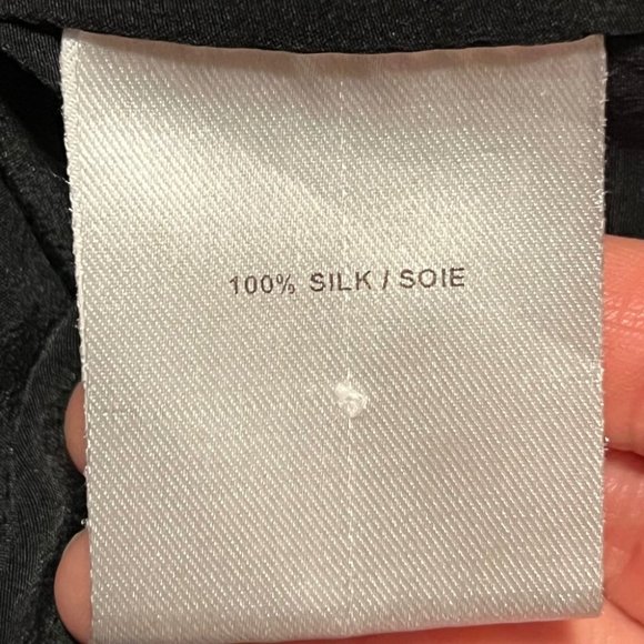 Judith & Charles black silk long sleeve blouse - Picture 8 of 11